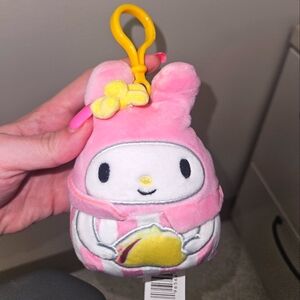 NWT My Melody with a Taco 🌮 Hello Kitty & friends Squishmallow Clip 3.5"